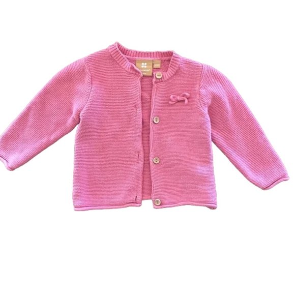 Manor Baby Pink Knit Cardigan Sweater 6 Months - Picture 7 of 7